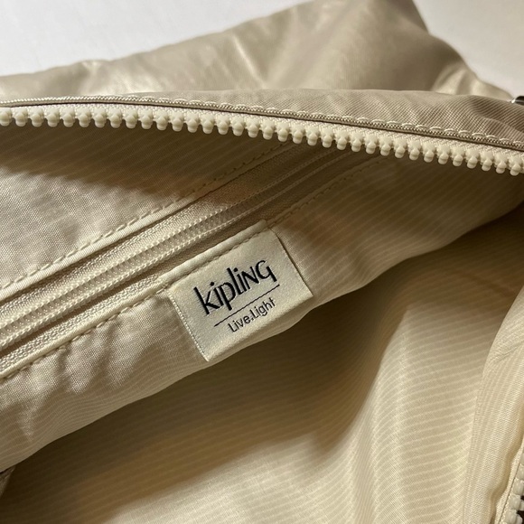 Kipling Live Light Metallic Beige Crossbody Bag - Picture 5 of 9